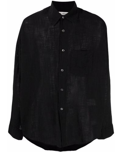 Our Legacy Long-sleeve Cotton Shirt - Black
