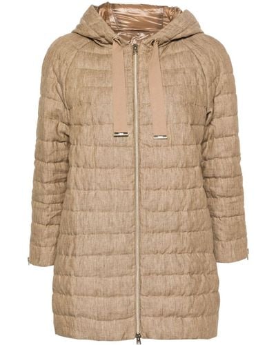 Herno Hooded Puffer Jacket - Natural