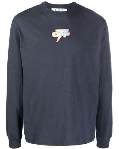 Off-White c/o Virgil Abloh Logo-print Sweatshirt - Blue