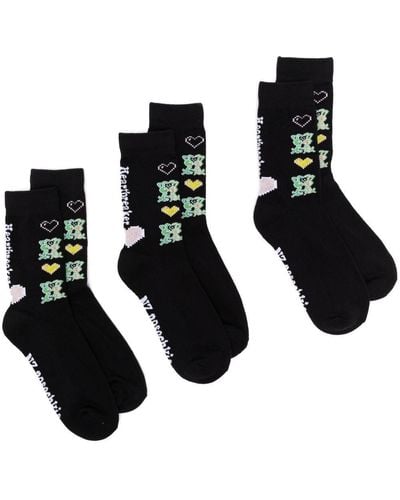 Natasha Zinko Three-pack Knitted Socks - Black