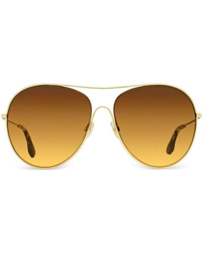 Victoria Beckham VB 131 Sonnenbrille mit Oversized-Gestell - Braun
