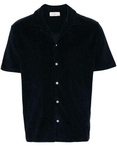 Altea Overhemd Met Badstof Afwerking - Zwart