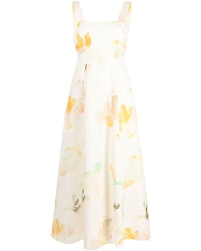 Acler Midi-jurk Met Print - Wit