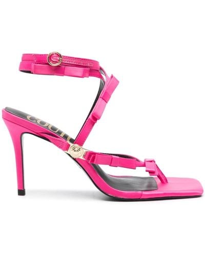 Versace 85mm Bow-embellished Sandals - Pink