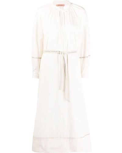 Yves Salomon Long Sleeve Day Dress - White