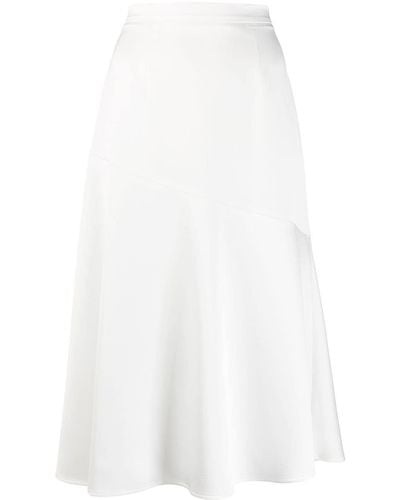Blanca Vita Asymmetric Seam Detail Skirt - White