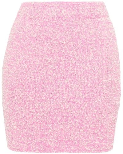 Ports 1961 Bouclé Knitted Mini Skirt - Pink