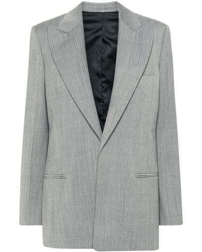 Helmut Lang Peak-lapel Single-breasted Blazer - Grey