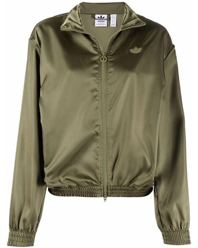 adidas Chest Logo-patch Bomber Jacket - Green