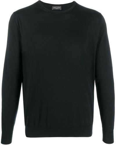 Roberto Collina Crew-neck Knitted Sweater - Black