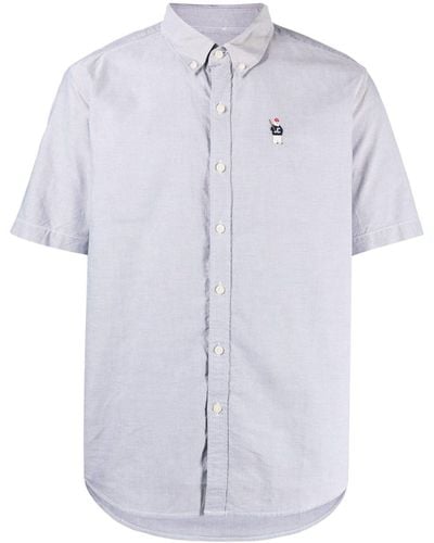 Chocoolate Embroidered-logo Cotton Shirt - Blue