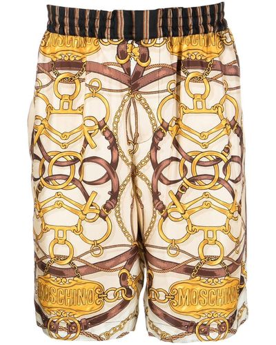 Moschino Zijden Shorts - Naturel