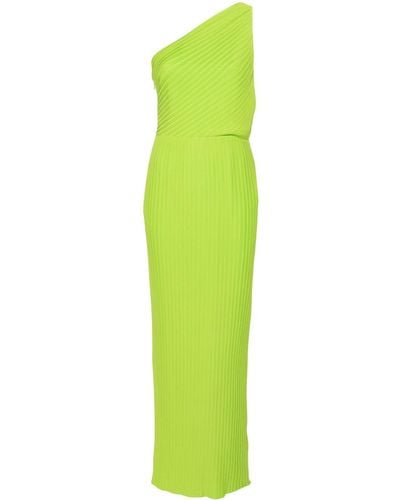Solace London Adira Chiffon Maxi Dress - Green