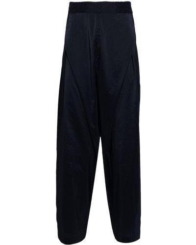 Yoshio Kubo Elasticated-waist Drop-crotch Trousers - Blue