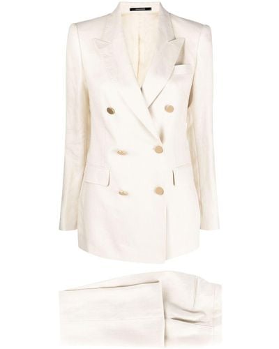 Tagliatore Double-breasted Two-piece Suit - White