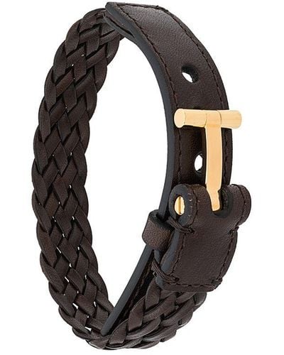 Tom Ford Gevlochten Armband - Zwart