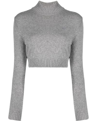Chiara Ferragni Metallic-threading Sweater - Grey