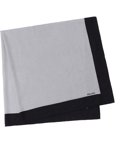 Prada Schal mit Logo-Print - Grau