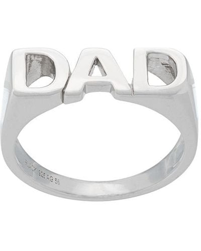 Maria Black Dad Ring - White