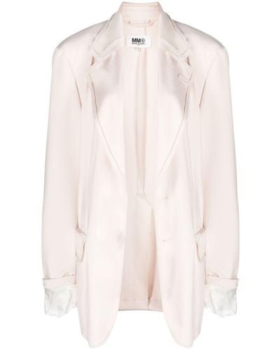 MM6 by Maison Martin Margiela Blazer à simple boutonnage - Rose