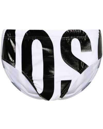 Moschino Logo-print Swimming Trunks - Black