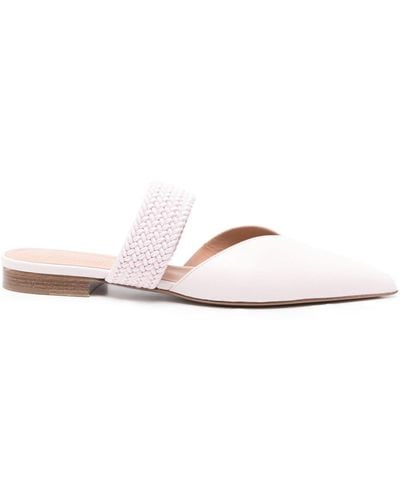 Malone Souliers Maisie Leather Mules - White