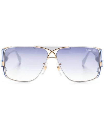 Cazal 955 Wraparound-frame Sunglasses - Blue
