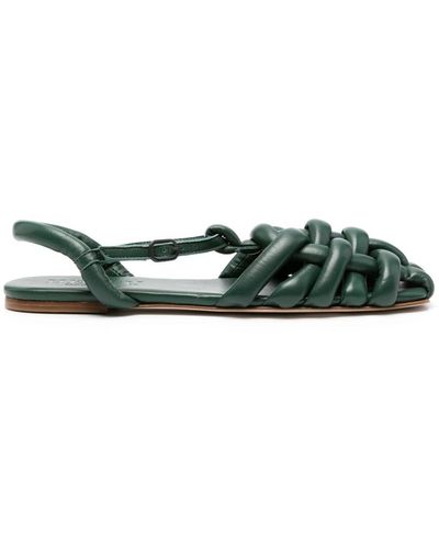 Hereu Cabersa Padded Leather Sandals - Green