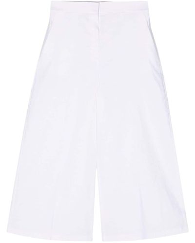 Theory Wide-leg Cropped Trousers - White