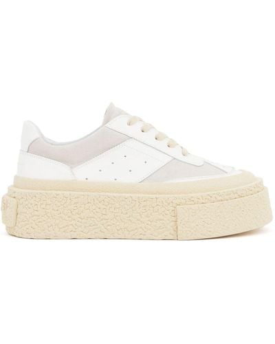 MM6 by Maison Martin Margiela Paneled Low-top Sneakers - White