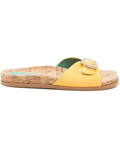 Blue Bird Shoes Embellished Open-toe Sandals - Yellow