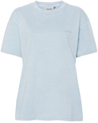 Carhartt Duster Script Cotton T-shirt - Blue