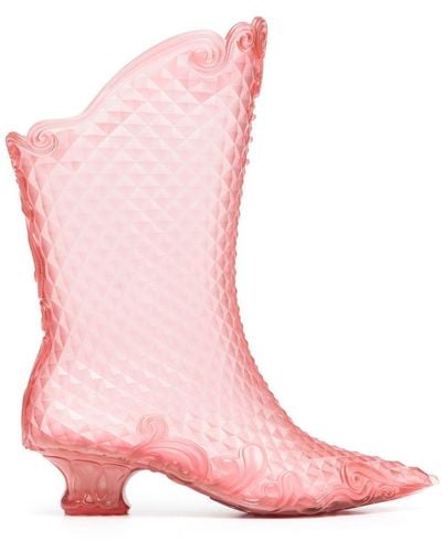 Y. Project Melissa Pointed 45mm Boots - Pink