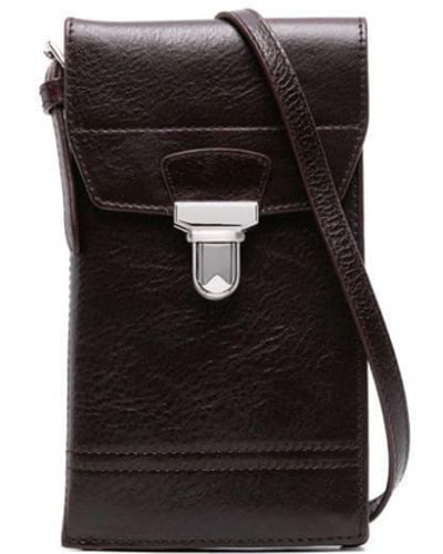 Lemaire Gear Leather Crossbody Bag - White