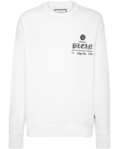Philipp Plein Sweatshirt mit Logo-Applikation - Weiß