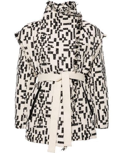 Isabel Marant Faith Belted Coat - White