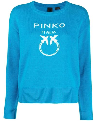 Pinko インターシャニット セーター - ブルー
