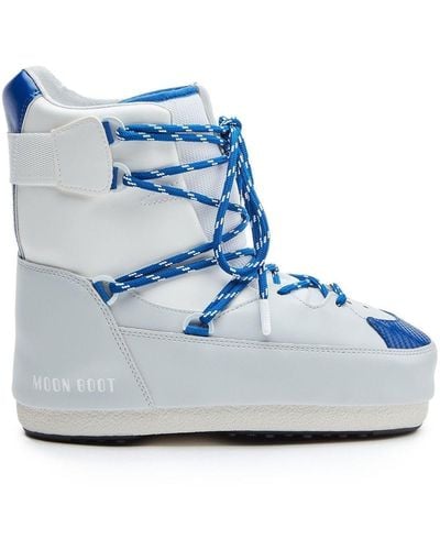 Moon Boot Lace-up Sneaker Boots - Blue