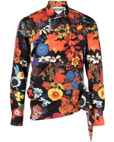 Moschino Chemise à fleurs - Noir