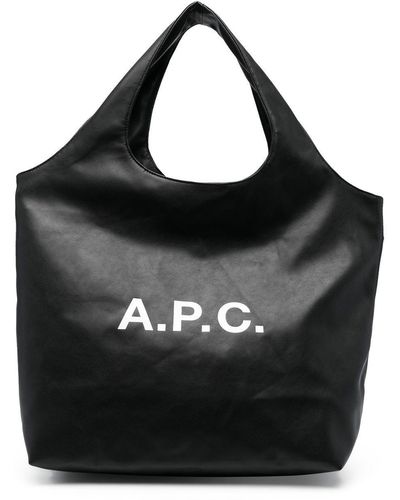 A.P.C.: tote bags for woman - Blue  A.p.c. tote bags COGXCM61443 online at