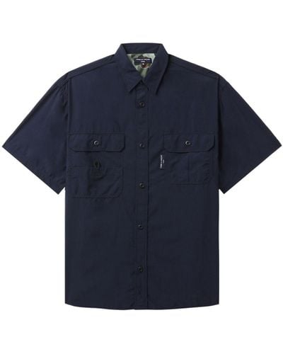 Comme des Garçons Logo-tag Short-sleeve Shirt - Blue