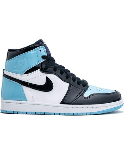 Nike Air 1 High Og "unc Patent Leather" Sneakers - Blue