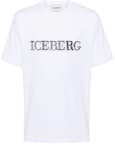 Iceberg T-shirt Met Logoprint - Wit