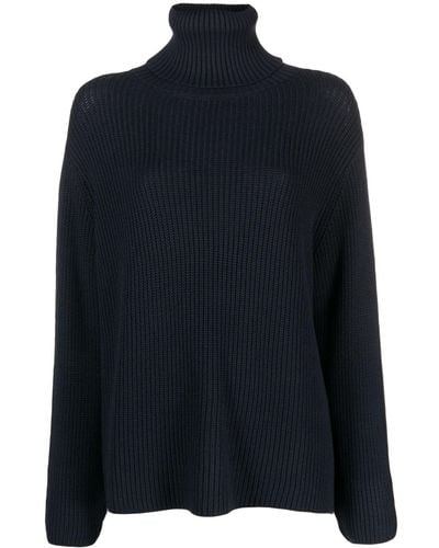 Societe Anonyme Roll-neck Chunky-knit Sweater - Blue