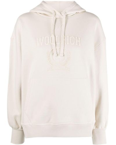 Woolrich Hoodie à logo brodé - Blanc