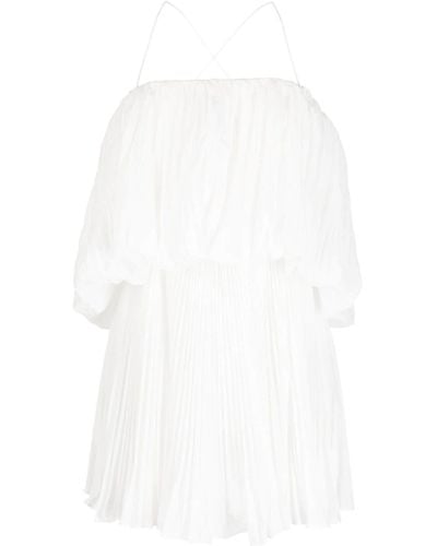 Acler Varley Pleat-detailing Dress - White
