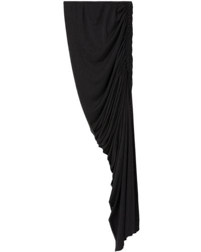AZ FACTORY X Ester Manas Ruched-detailed Side-slit Skirt - Black
