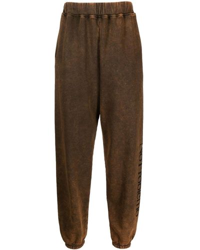 Aries Tie-dye Cotton Track Trousers - Brown