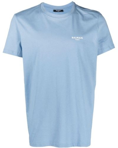 Balmain Camiseta con logo - Azul