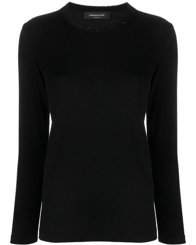 Fabiana Filippi Sequin-embellished Collar Sweater - Black